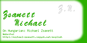 zsanett michael business card